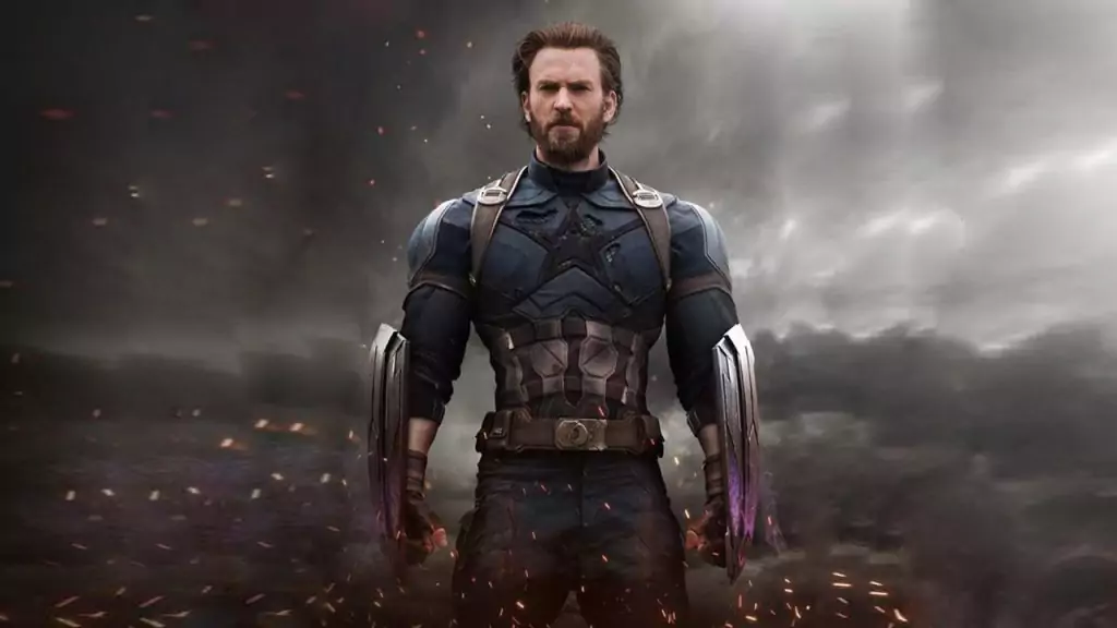 A barba do Capitão América em Guerra Infinita