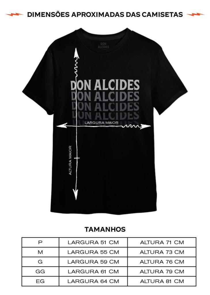 Camisa don Alcides dimensões
