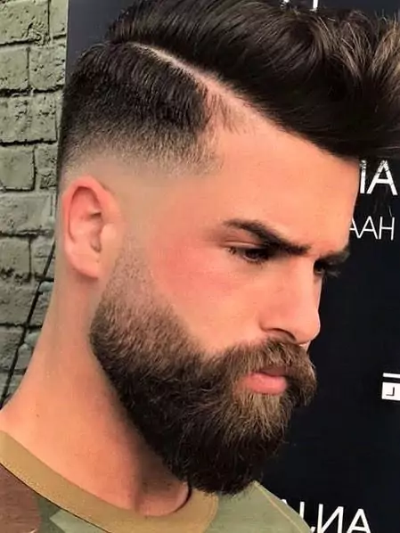 linear full beard