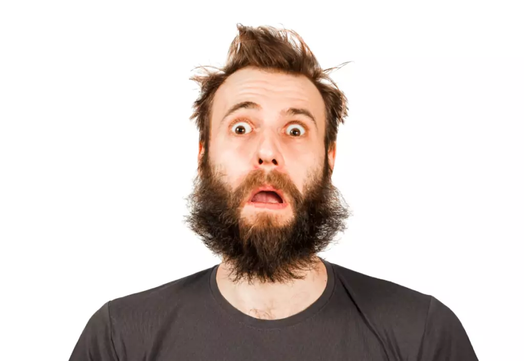 barba ressecada com frizz